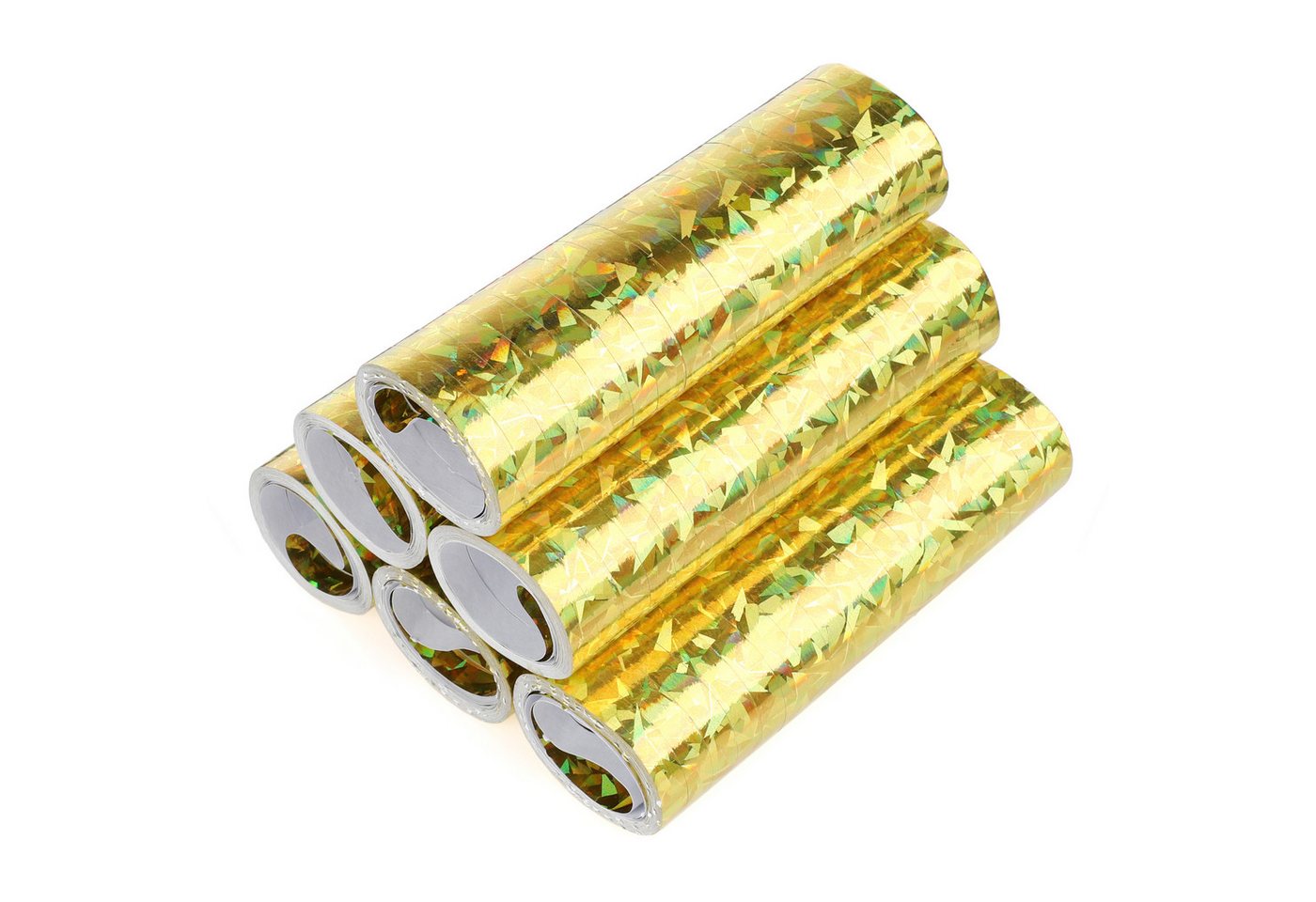 KarneLux Luftschlange Deko Luftschlangen, Glitzer Metallic 6er Pack – Bild 2 von 4
