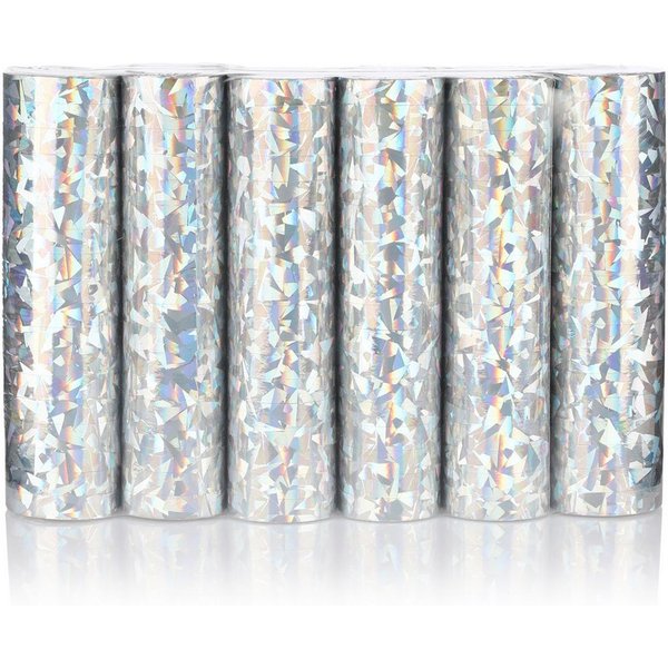KarneLux Luftschlange Deko Luftschlangen, Glitzer Metallic 6er Pack