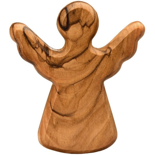 Kassis Geschenkartikel Engelfigur Schutzengel als Handschmeichler aus Olivenholz, handgemacht, handgefertigt in Bethlehem, Geschenk zu mehreren Anlässen