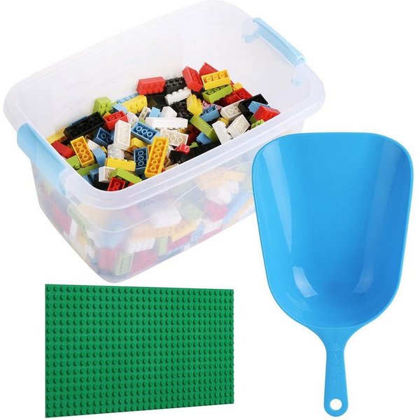 Katara Bausteine Box-Set inkl. Schaufel mit 636 Steinen Konstruktionsspielsteine, (4er Set), 100% Kompatibel Sluban, Papimax, Q-Bricks, LEGO®