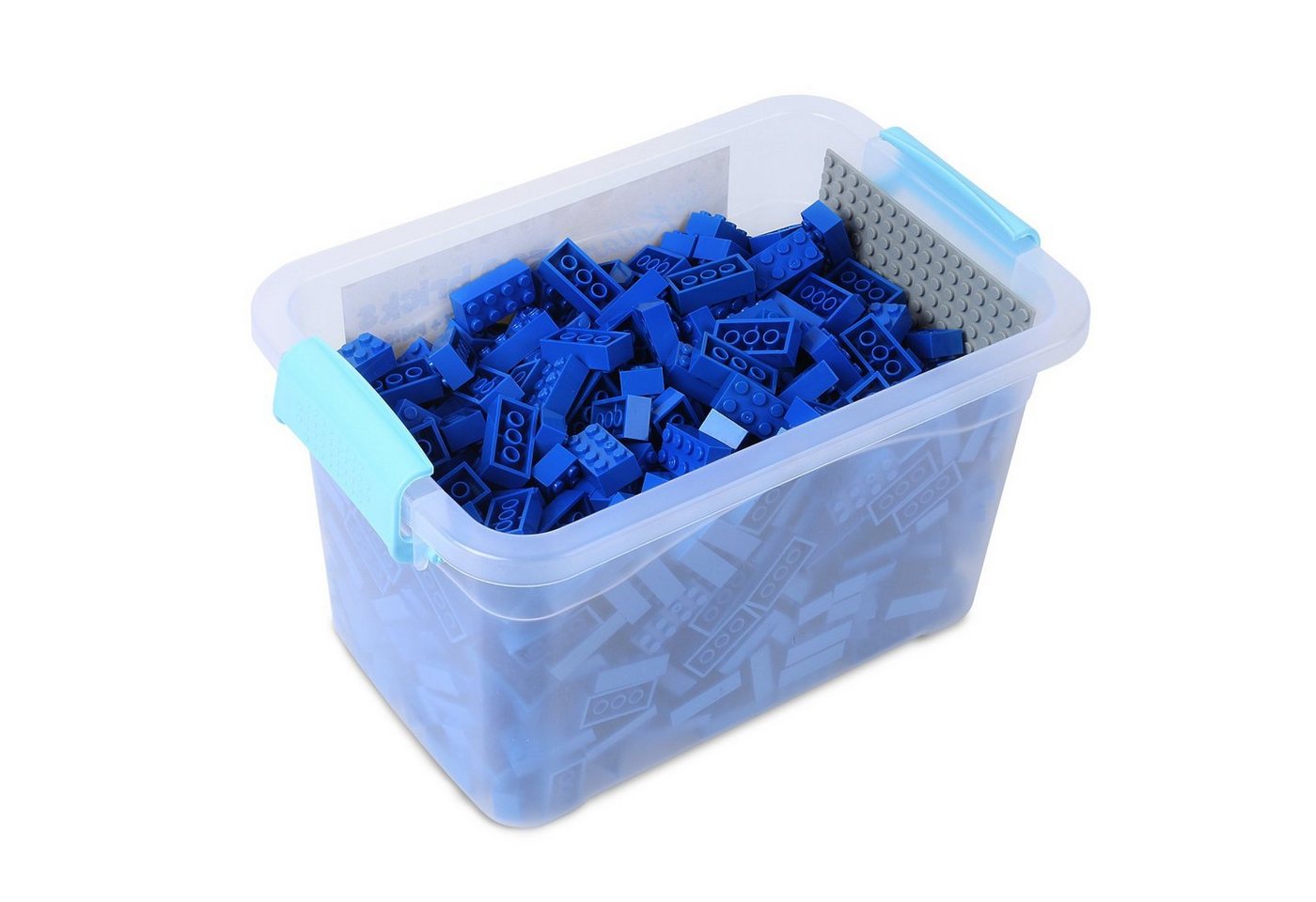 Katara Bausteine Box-Set mit 520 Steinen + Platte + Box Konstruktionsspielsteine, (3er Set), Blau, 100% Kompatibel Sluban, Papimax, Q-Bricks, LEGO® – Bild 3 von 5