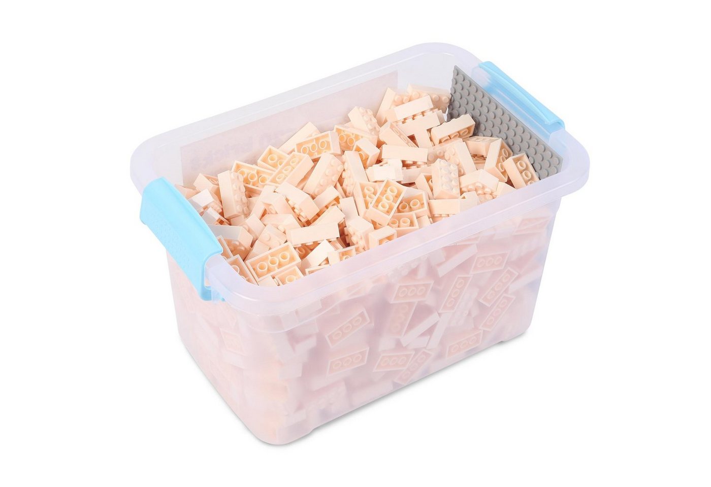Katara Bausteine Box-Set mit 520 Steinen + Platte + Box Konstruktionsspielsteine, (3er Set), Creme -Weiß, 100% Kompatibel Sluban, Papimax, Q-Bricks, LEGO® – Bild 3 von 5