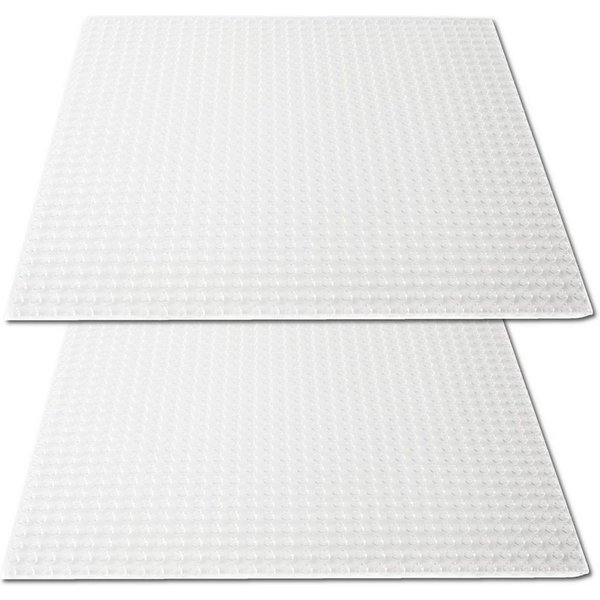Katara Grundbauplatte 32x32 Noppen, verschiedene Farben Konstruktionsspielsteine, (2er Set), Transparent, 100% Kompatibel Sluban, Papimax, Q-Bricks, LEGO®