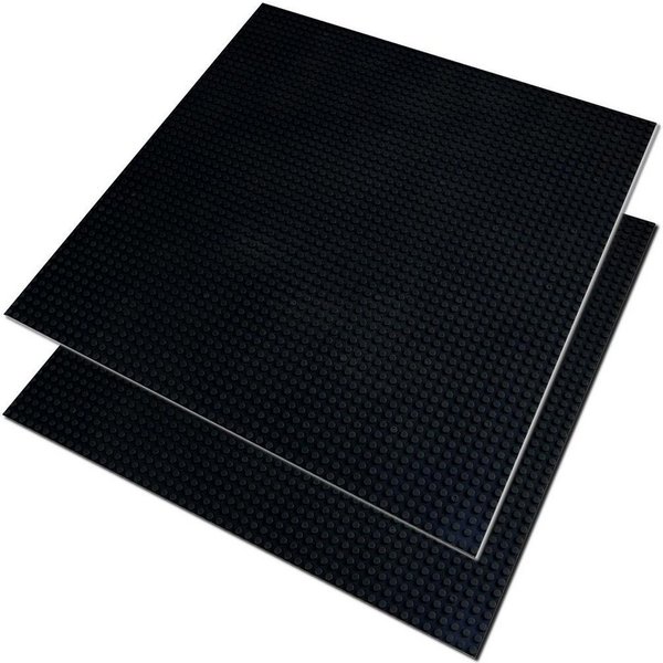 Katara Grundbauplatte 50x50 Noppen, verschiedene Farben Konstruktionsspielsteine, (2er Set), Schwarz - 100% Kompatibel Sluban, Papimax, Q-Bricks, LEGO®