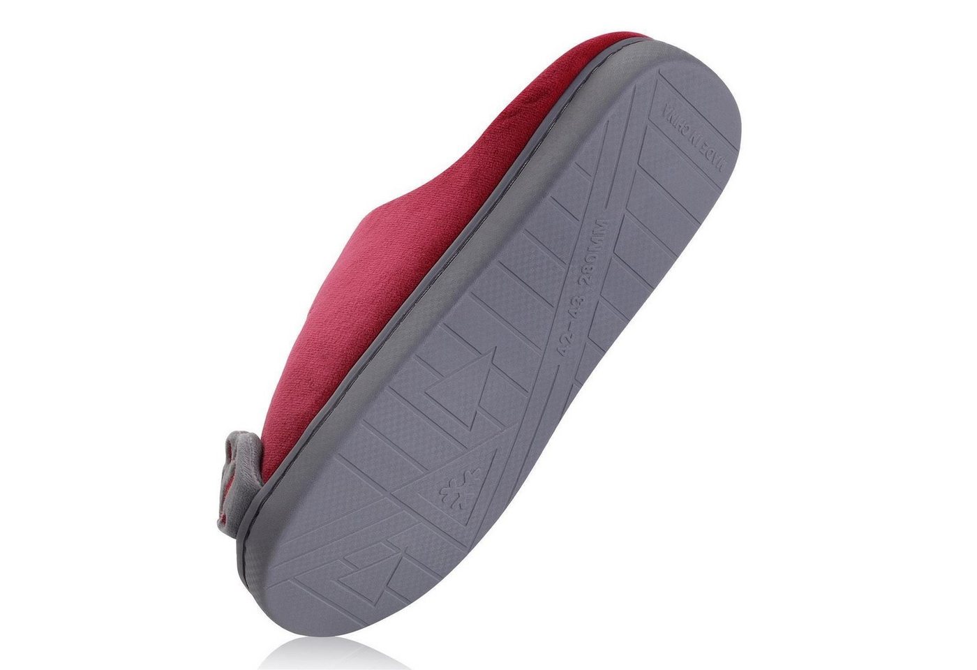Katara Tier Pantoffeln Gr. 34-41 (Einhorn, Katze, Hase) Plüsch Hausschuhe Hausschuhe, weich, warm, süß, kuschelig, Plüsch Katze (Schwarz-Rot) – Bild 4 von 5
