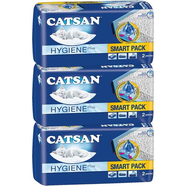 CATSAN Katzenstreu CATSAN® Hygiene Plus SMART PACK 3 x 2 x 4l