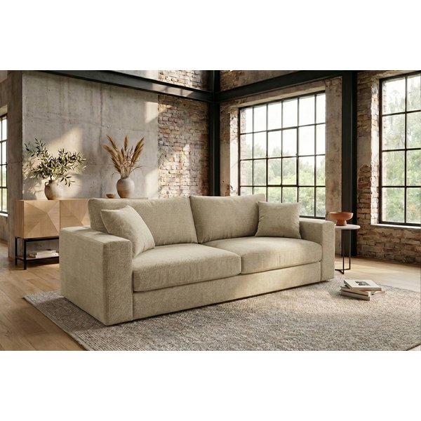 KAWOLA 3-Sitzer AMINA Stoff Couch - Gemütlichkeit - Wohnzimmer Sofa - 3 Sitzer, Modernes Sofa für Drei, hochwertiger Bezug, toller Sitzkomfort