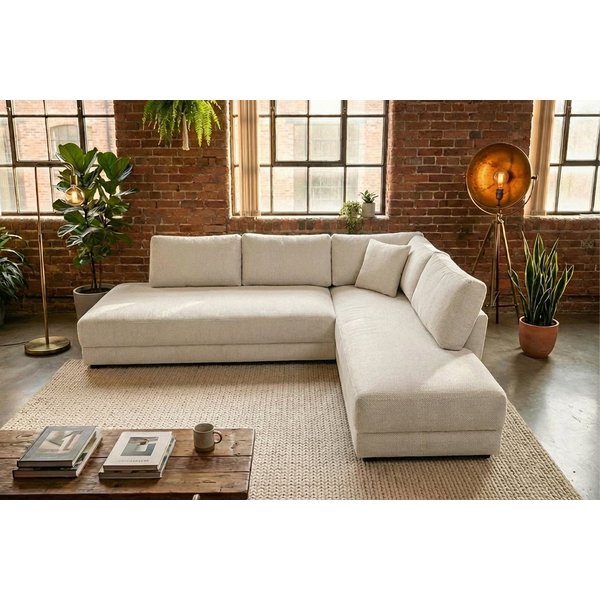 KAWOLA Schlafsofa SADIRA Ecksofa mit Schlaffunktion – Modern & Komfortabel, Eckcouch mit Stoffbezug – Bettsofa – Viel Platz, hoher Wohnkomfort