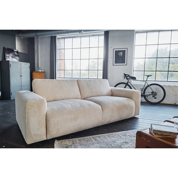 KAWOLA Sofa BODHI Cord Couch - Gemütlichkeit - Wohnzimmer Sofa - 3 Sitzer, Modernes Sofa für Drei, hochwertiger Bezug, toller Sitzkomfort
