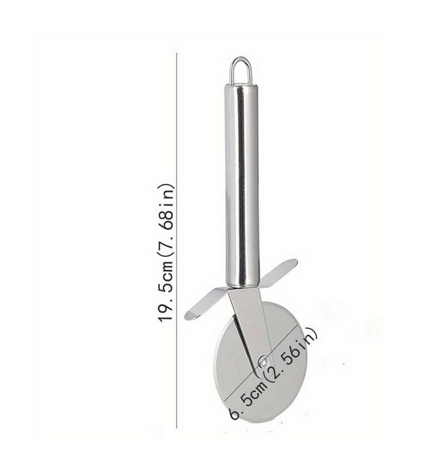 Kaya Home Pizzaschneider, aus hochwertigem Edelstahl, ergonomisch & langlebig - 19,5 cm – Bild 2 von 3