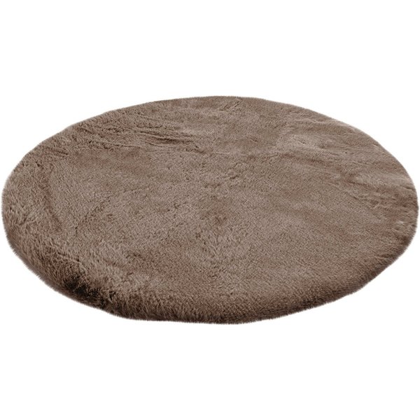 Kayoom Badematte Rabbit, Höhe 22 mm, rutschhemmend beschichtet, fußbodenheizungsgeeignet, Polyester, rund, weiche Kaninchenfell Haptik, Badezimmer, Kinderzimmer