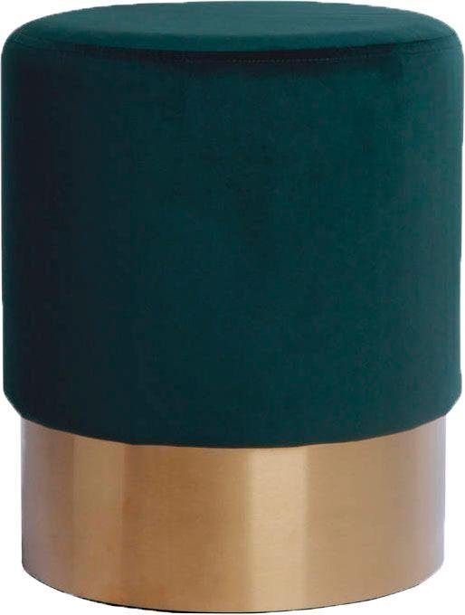 Kayoom Hocker Nano 110, Hocker in stilvollem Design, runde Form, mit Fuß aus Metall (1 St), Golz Akzente, mit pflegeleichtem Stoffbezug, runde Form – Bild 2 von 5