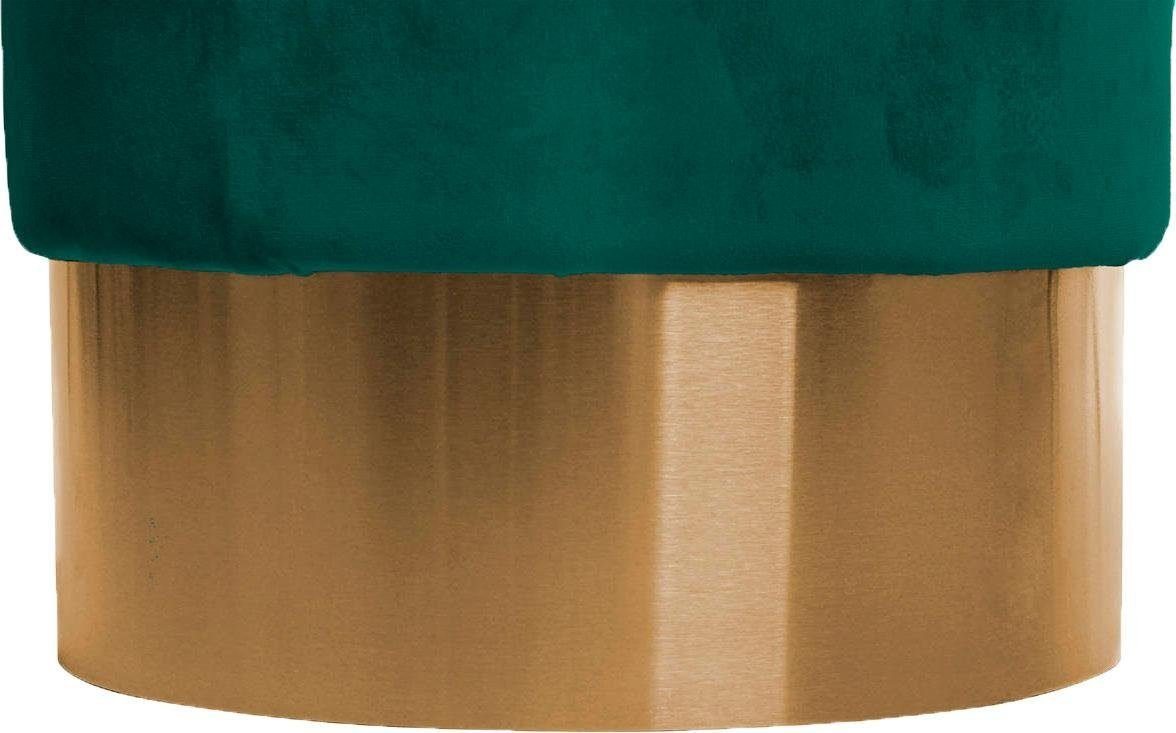 Kayoom Hocker Nano 110, Hocker in stilvollem Design, runde Form, mit Fuß aus Metall (1 St), Golz Akzente, mit pflegeleichtem Stoffbezug, runde Form – Bild 4 von 5