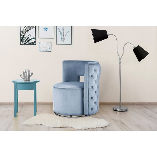 Kayoom Sessel Drehsessel Beverly 125, drehbar, Gestell aus Eisen,samtige Oberfläch (1-St), rund, glamourös, gesteppter Rücken, abgerundete,Drehsessel
