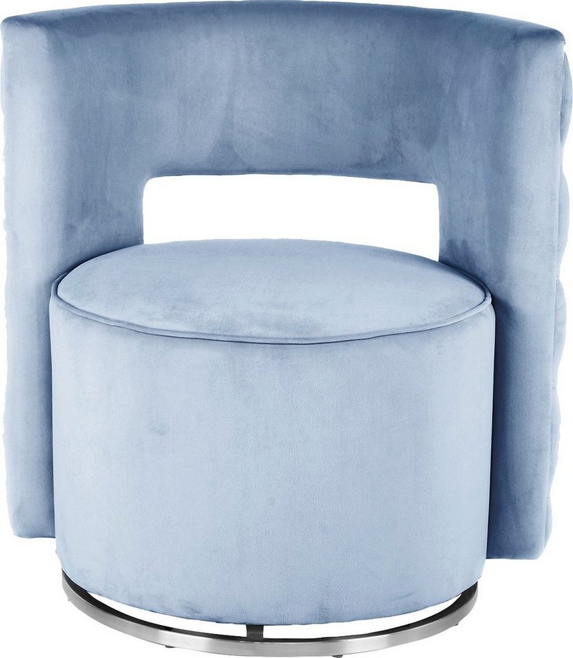 Kayoom Sessel Drehsessel Beverly 125, drehbar, Gestell aus Eisen,samtige Oberfläch (1-St), rund, glamourös, gesteppter Rücken, abgerundete,Drehsessel – Bild 2 von 5