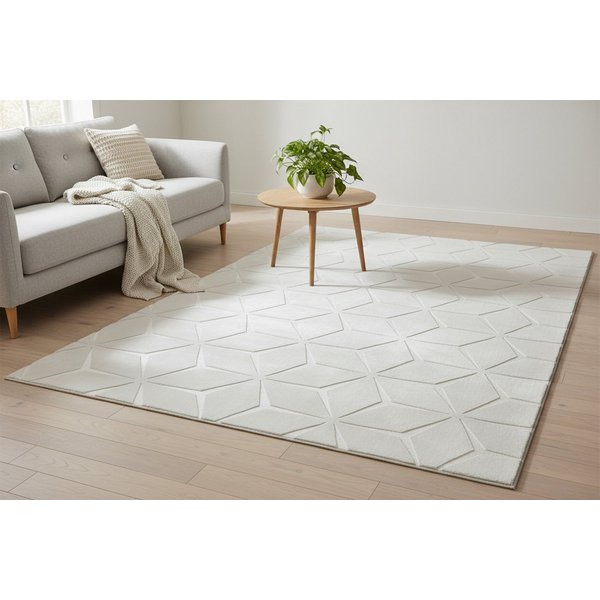 Kayoom Teppich Calma 225, rechteckig, Höhe: 10 mm, Kurzflor, 3-D Optik, Wohnzimmer