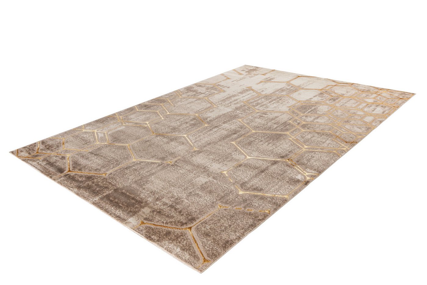 Kayoom Teppich Mineral 525, rechteckig, Höhe: 12 mm, Kurzflor, Hoch Tief Struktur, Wohnzimmer – Bild 2 von 5