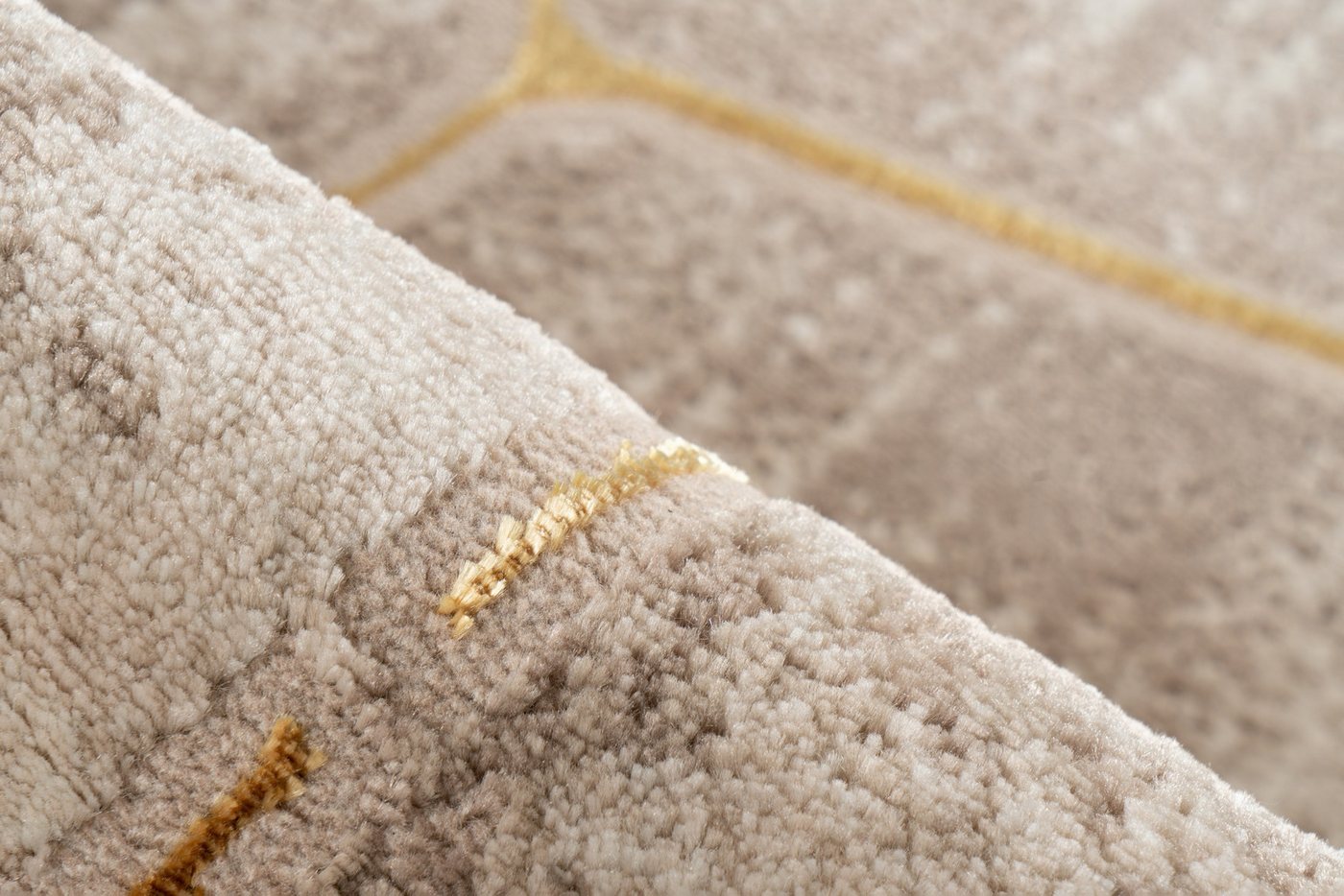Kayoom Teppich Mineral 525, rechteckig, Höhe: 12 mm, Kurzflor, Hoch Tief Struktur, Wohnzimmer – Bild 5 von 5