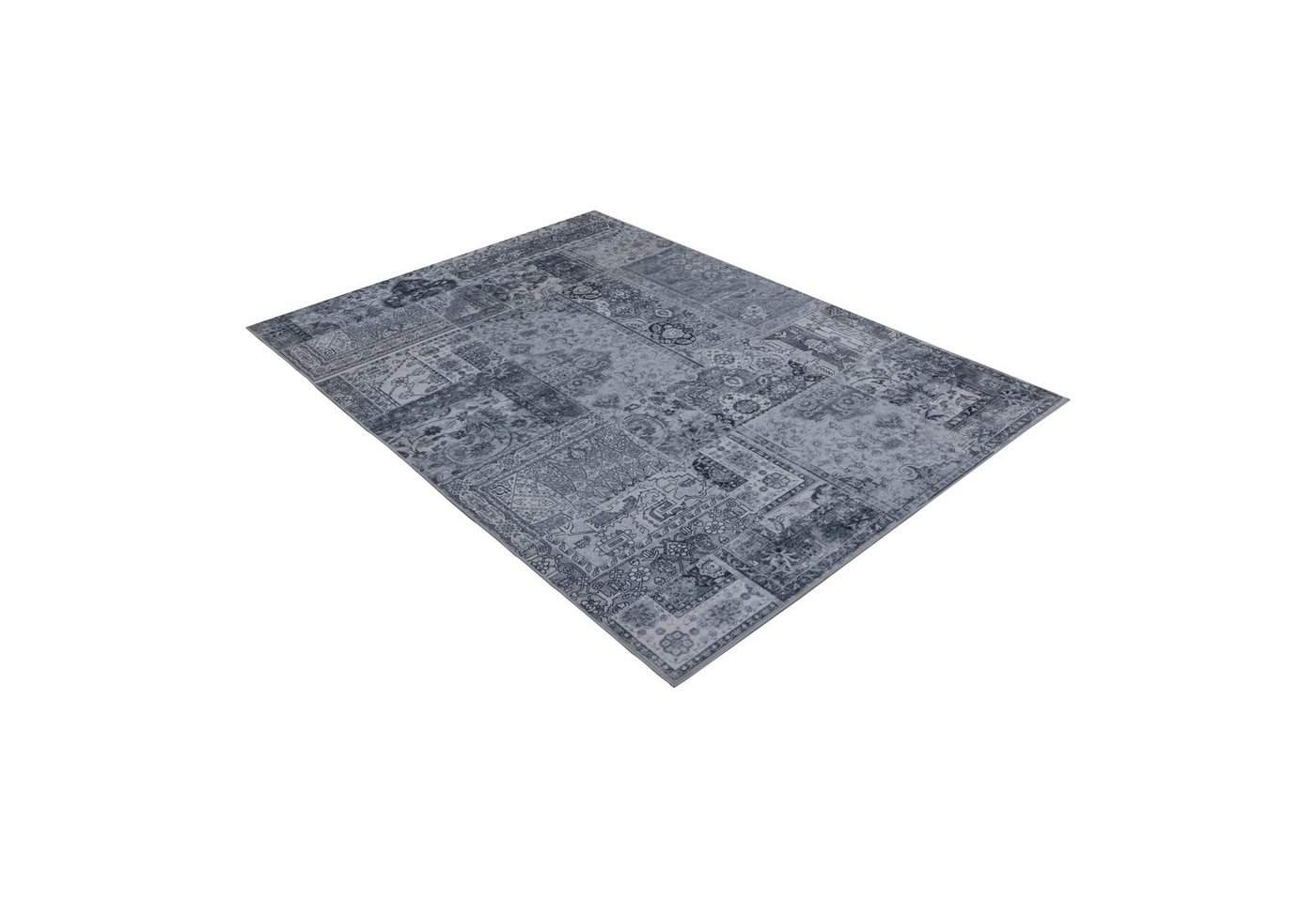 Kayoom Teppich Visionary 130, rechteckig, Höhe: 8 mm, Kurzflor, Vintage, Patchwork Muster, Modernes Muster – Bild 3 von 4