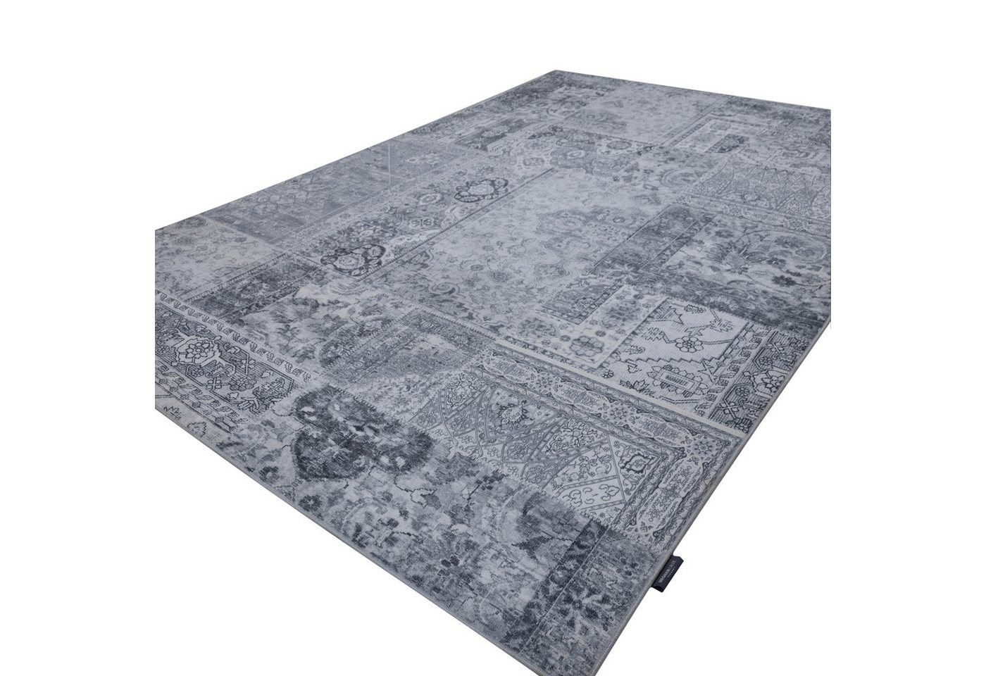 Kayoom Teppich Visionary 130, rechteckig, Höhe: 8 mm, Kurzflor, Vintage, Patchwork Muster, Modernes Muster – Bild 4 von 4