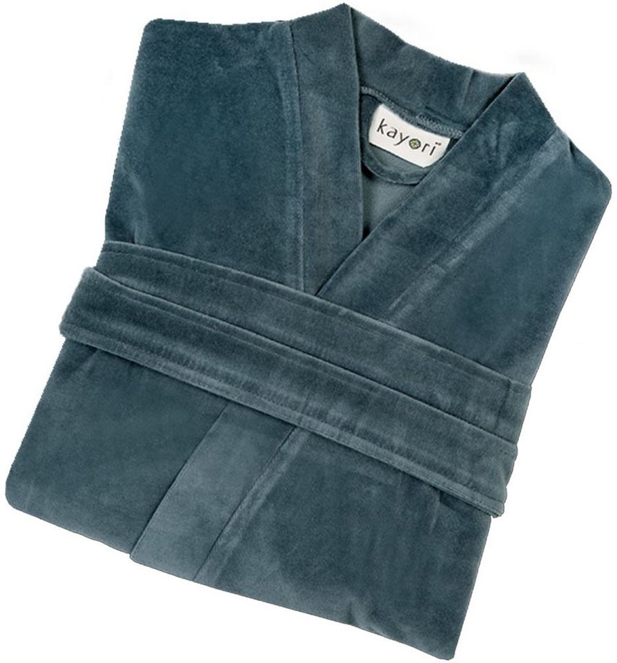 Kayori Unisex-Bademantel Mori, Kurzform, Baumwolle, Gürtel, samtig weich – Bild 2 von 2