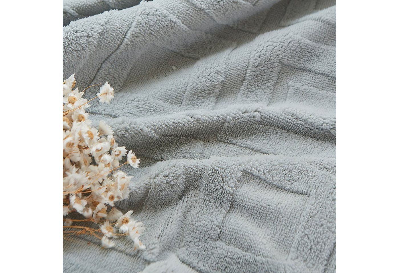 KEAYOO Bettwäsche TF, Polyester, 2 teilig, Flauschig warmes Teddy Plüsch warm für Winter – Bild 2 von 4