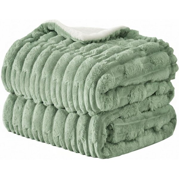 Wohndecke MT09, KEAYOO, Sherpa Fleece Warm Decke Kuscheldecken für Bett, Sofa und Couch