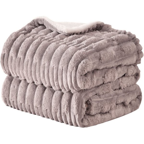 Wohndecke MT09, KEAYOO, Sherpa Fleece Warm Decke Kuscheldecken für Bett, Sofa und Couch