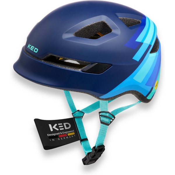 KED Kinderfahrradhelm POP Kinderhelm, Leicht Mit 8 Belüftungsöffnungen, MIPS Schutz, LED-Rücklicht