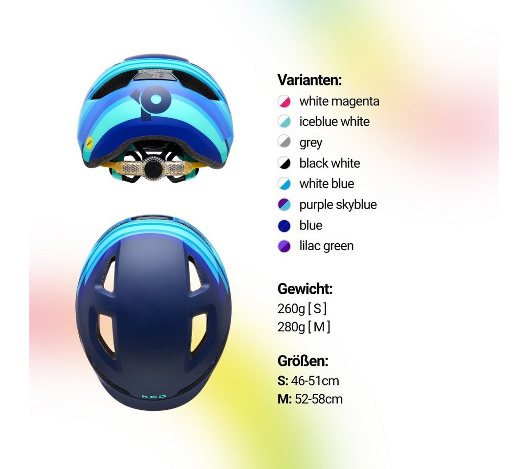 KED Kinderfahrradhelm POP Kinderhelm, Leicht Mit 8 Belüftungsöffnungen, MIPS Schutz, LED-Rücklicht – Bild 5 von 5