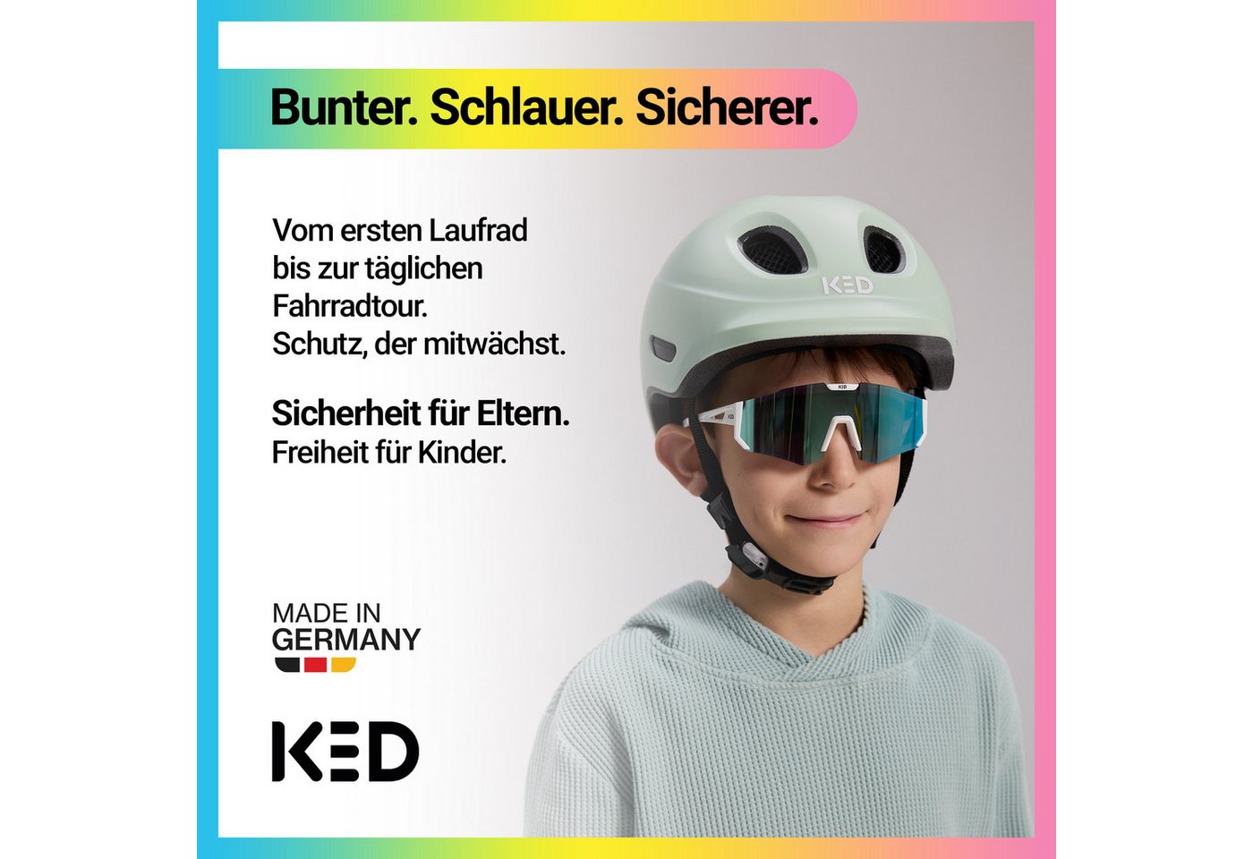KED Kinderhelm Meggy Spark Kinderfahrradhelm, Inmold, 360° Verstellsystem, Reflektoren, Insektenschutznetz – Bild 2 von 5