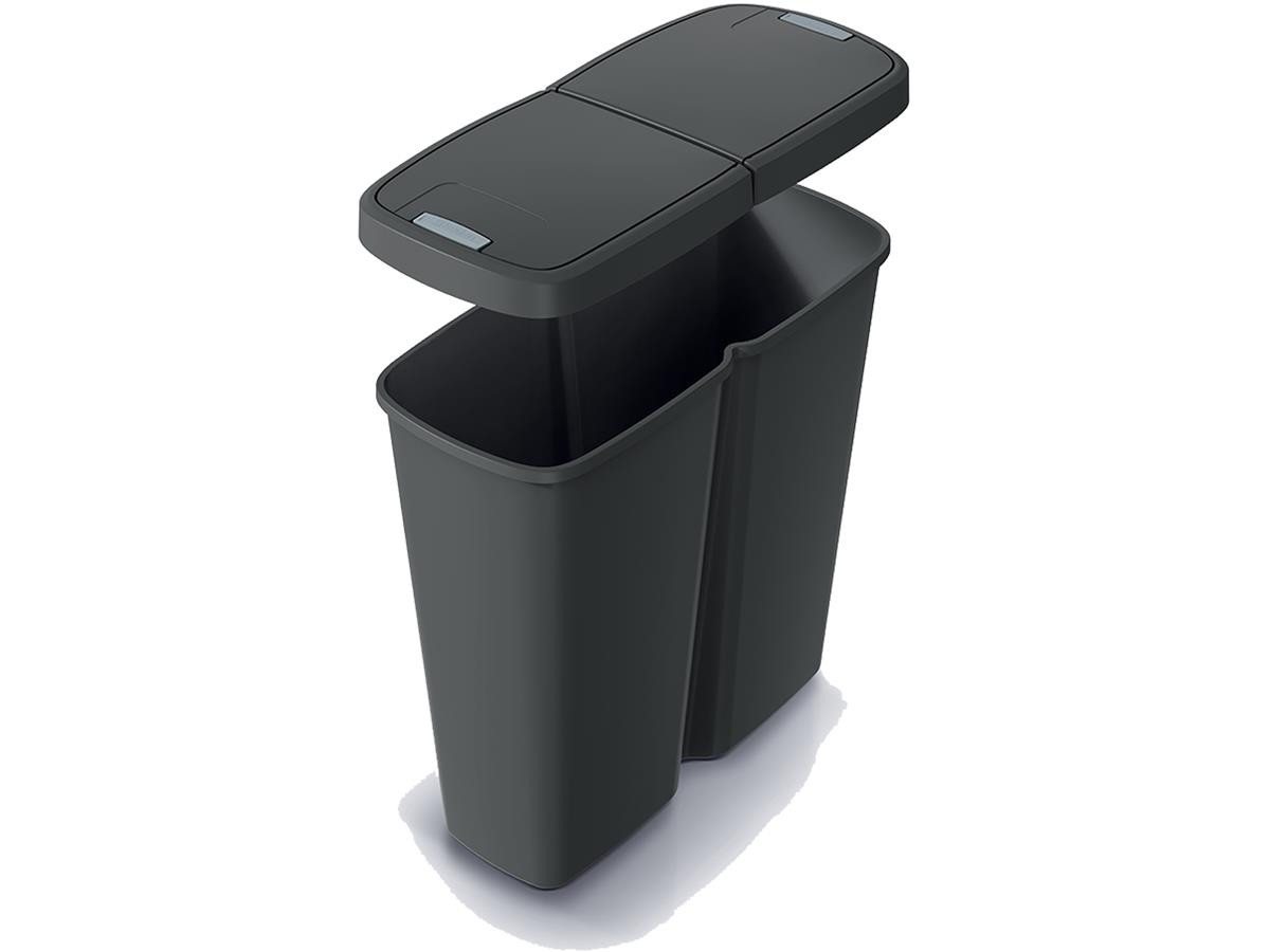 Keden Mülleimer Compacra NDAB50, 50L, Duo-Deckel-System – Bild 4 von 5