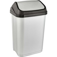 keeeper Abfalleimer "Swantje" mit Schwingdeckel, 25 l, silber