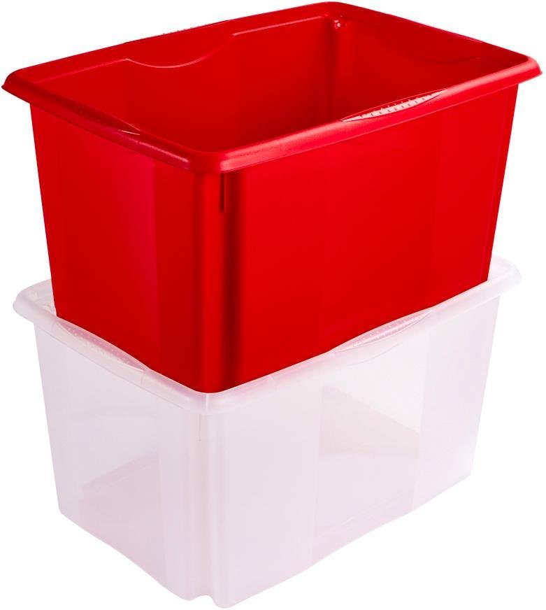 keeeper Aufbewahrungsbox emil (Set, 2 St), 45 L, mit Deckel, hochwertiger Kunststoff – Bild 3 von 5