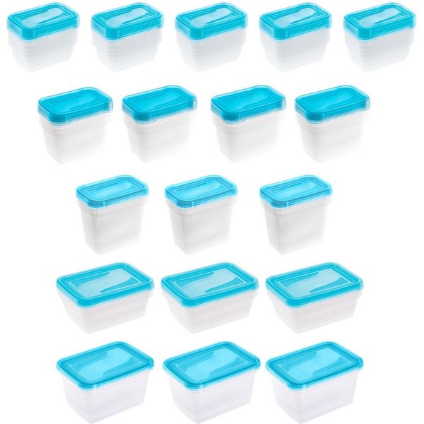 keeeper Frischhaltedose Fredo Fresh (Set,17-tlg), rechteckig, 500-2000 ml, Kunststoff, (Set, 17-tlg), lebensmittelecht, spülmaschinengeeignet, gefriergeeignet
