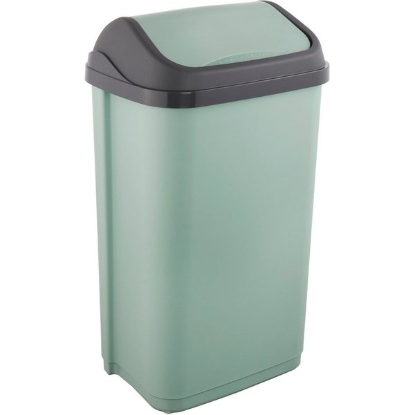 keeeper Mülleimer swantje, Abfallbehälter mit Schwingdeckel, 50 l, Made in Europe, 38,5 x 29 x 66 cm