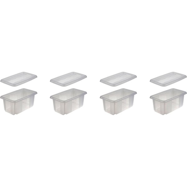 keeeper Organizer emil (Set, 4 St), Aufbewahrungsbox, 7 L, mit Deckel, hochwertiger Kunststoff