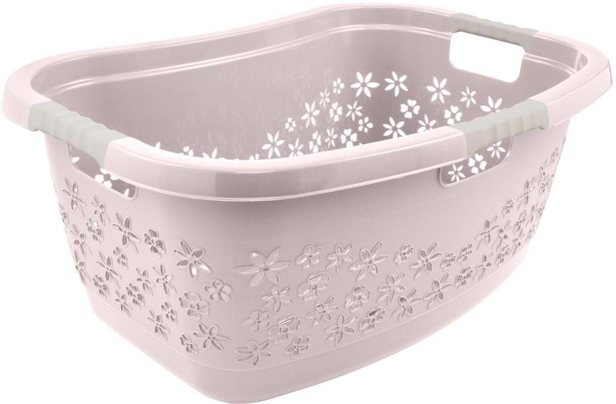 keeeper Wäschekorb lasse, ergonomisch, mit Softgriffen, 65 x 45 x 28 cm, 50 l (1 St), hochweritge Wäschewanne mit luftdurchlässigem Dekor – Bild 2 von 5