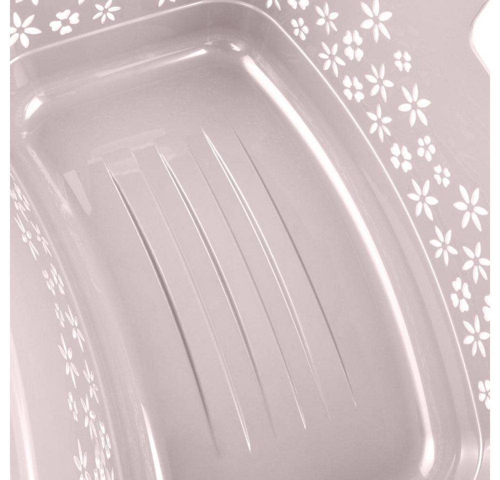 keeeper Wäschekorb lasse, ergonomisch, mit Softgriffen, 65 x 45 x 28 cm, 50 l (1 St), hochweritge Wäschewanne mit luftdurchlässigem Dekor – Bild 3 von 5