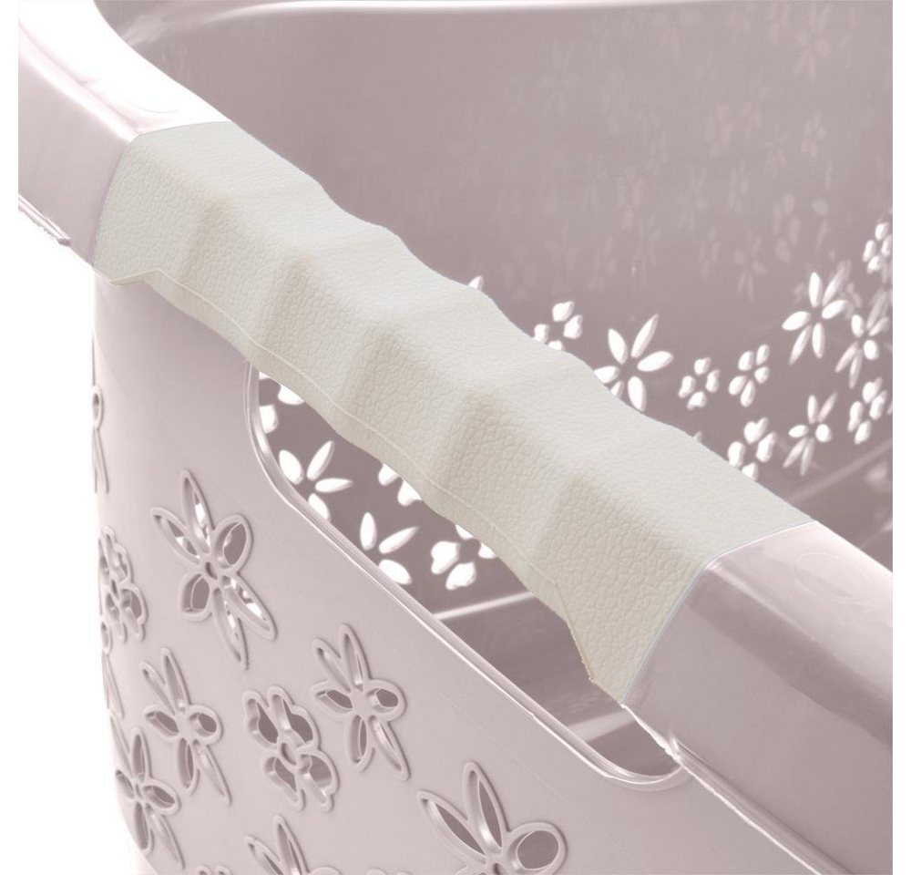 keeeper Wäschekorb lasse, ergonomisch, mit Softgriffen, 65 x 45 x 28 cm, 50 l (1 St), hochweritge Wäschewanne mit luftdurchlässigem Dekor – Bild 4 von 5