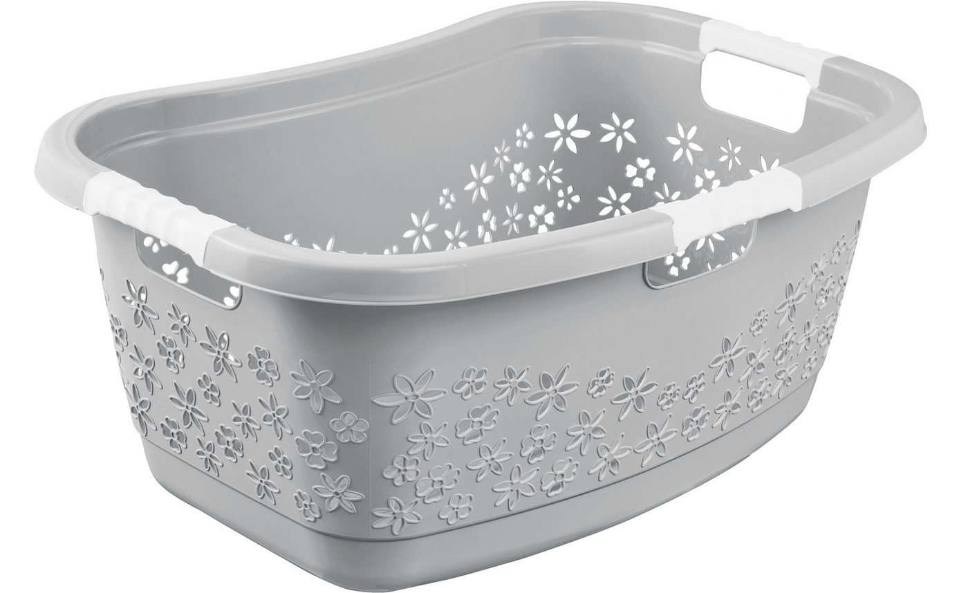 keeeper Wäschekorb lasse, ergonomisch, mit Softgriffen, 65 x 45 x 28 cm, 50 l (1 St), hochweritge Wäschewanne mit luftdurchlässigem Dekor – Bild 2 von 5