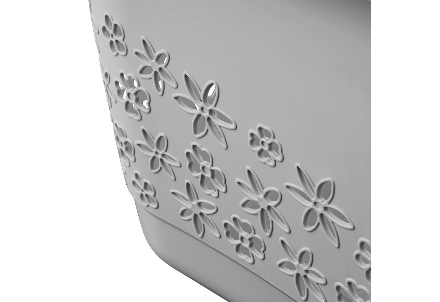 keeeper Wäschekorb lasse, ergonomisch, mit Softgriffen, 65 x 45 x 28 cm, 50 l (1 St), hochweritge Wäschewanne mit luftdurchlässigem Dekor – Bild 5 von 5