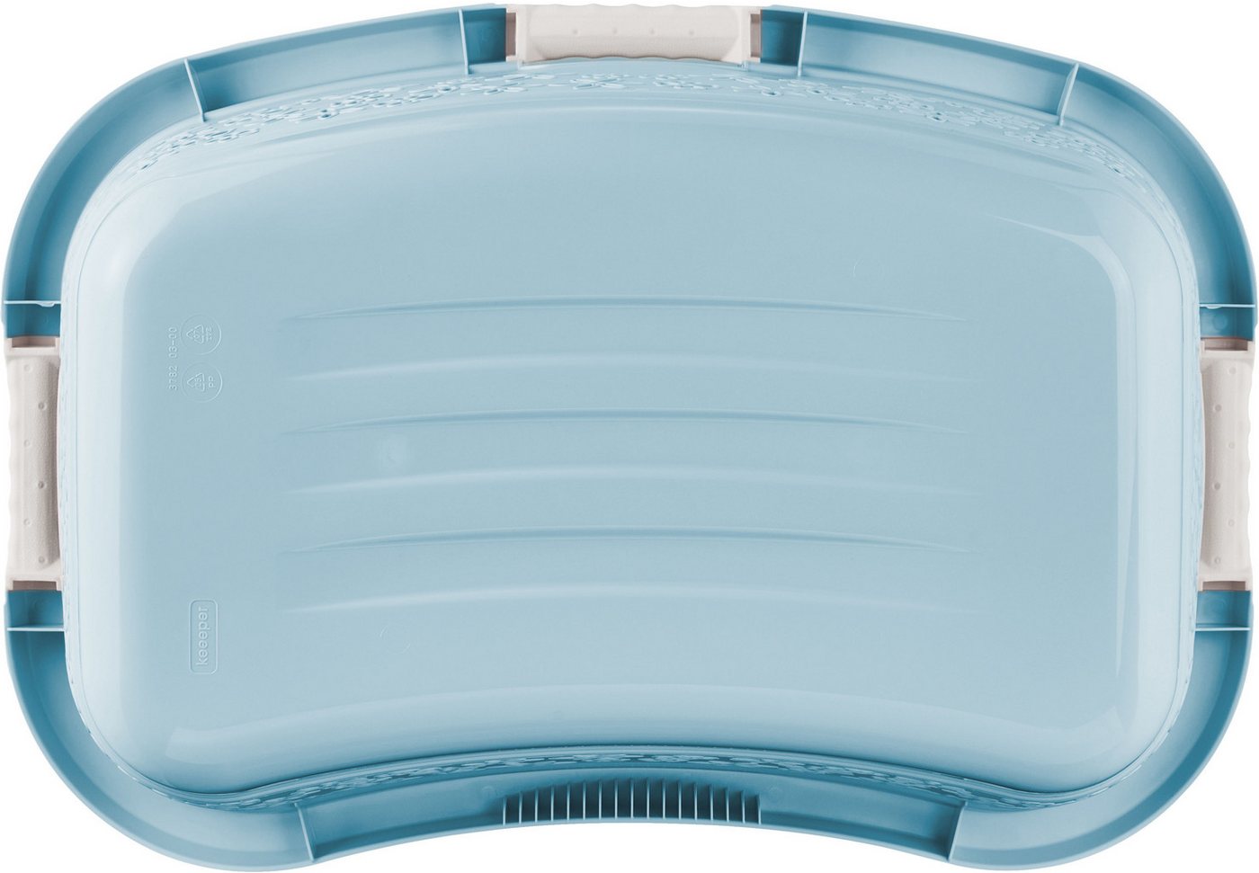 keeeper Wäschekorb lasse, 2er Set, Korb mit Softgriffen, 65 x 45 x 28 cm, 50 l (Set, 2 St), ergonomische Form, komfortable Softgriffe, Hüftstütze – Bild 3 von 5