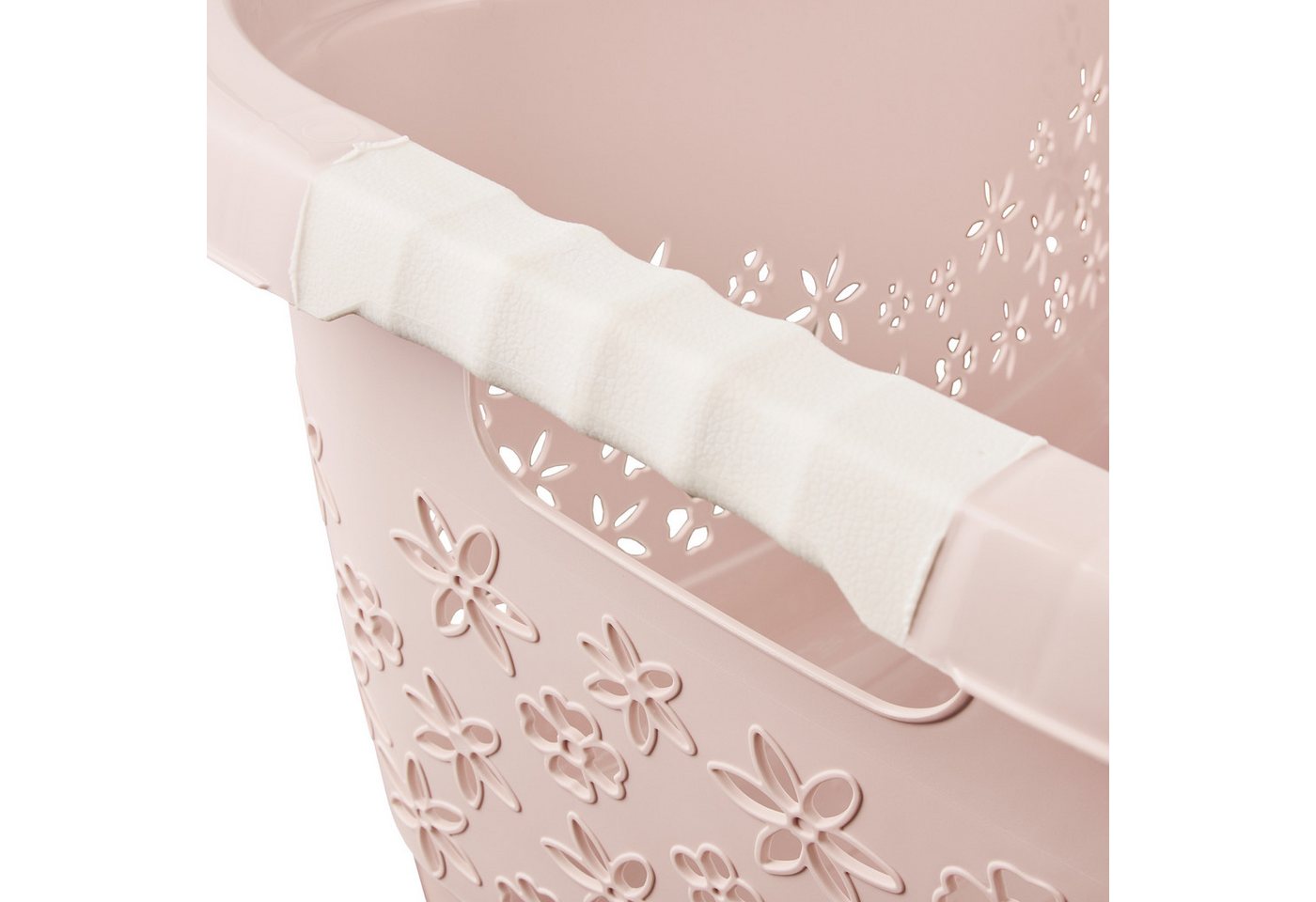 keeeper Wäschekorb lasse, ergonomisch, mit Softgriffen, 65 x 45 x 28 cm, 50 l (1 St), hochweritge Wäschewanne mit luftdurchlässigem Dekor – Bild 4 von 5