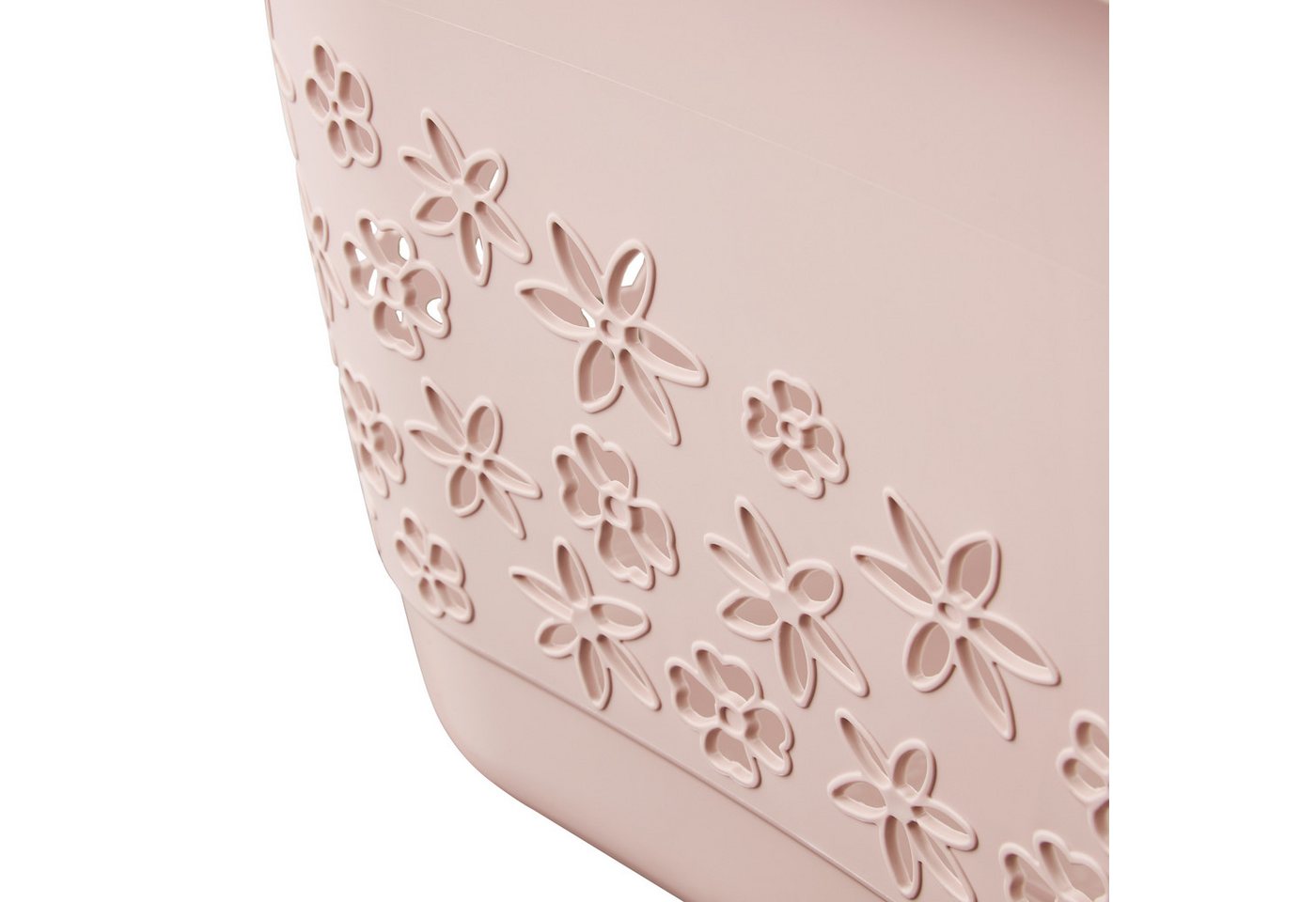 keeeper Wäschekorb lasse, ergonomisch, mit Softgriffen, 65 x 45 x 28 cm, 50 l (1 St), hochweritge Wäschewanne mit luftdurchlässigem Dekor – Bild 5 von 5