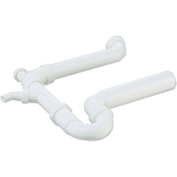 keenberk Siphon 1,5 Zoll x 50 mm Abgang waagerecht 90 Grad Winkel ein Geräteanschluss
