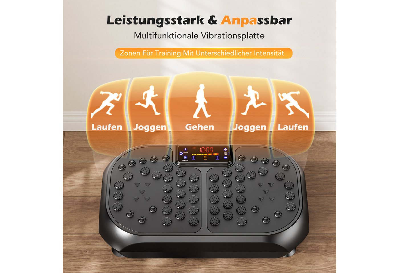 kehot Vibrationsplatte 4D Vibrationsplatte Profi-Ganzkörpertraining für Zuhause,Leise Motoren, 200 W, 99 Intensitätsstufen, (Fitnessgerät für Muskelaufbau & Fet – Bild 3 von 5