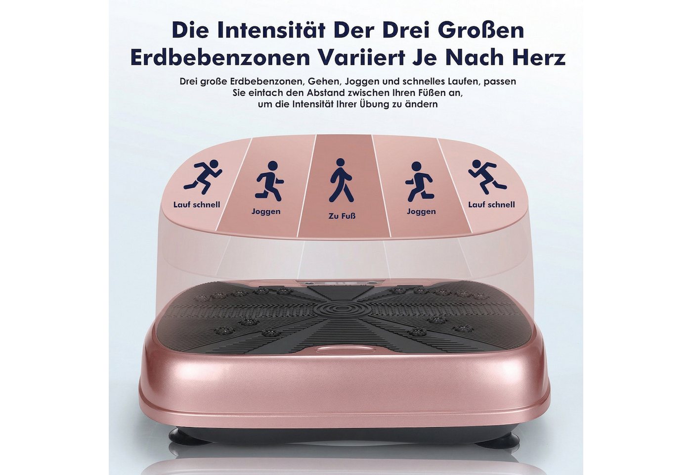 kehot Vibrationsplatte Vibrationsplatte mit Doppelmotoren, Fernbedienung & Trainingsbänder, 200 W, 99 Intensitätsstufen, (für Abnehmen, Ganzkörpertraining, Musk – Bild 2 von 5