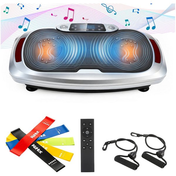 kehot Vibrationsplatte Vibrationsplatte mit Magnetmassage, LED-Licht, Ganzkörpertraining Home, 300 W, 120 Intensitätsstufen, Mit Bluetooth-Musik, 5 Widerstandsb
