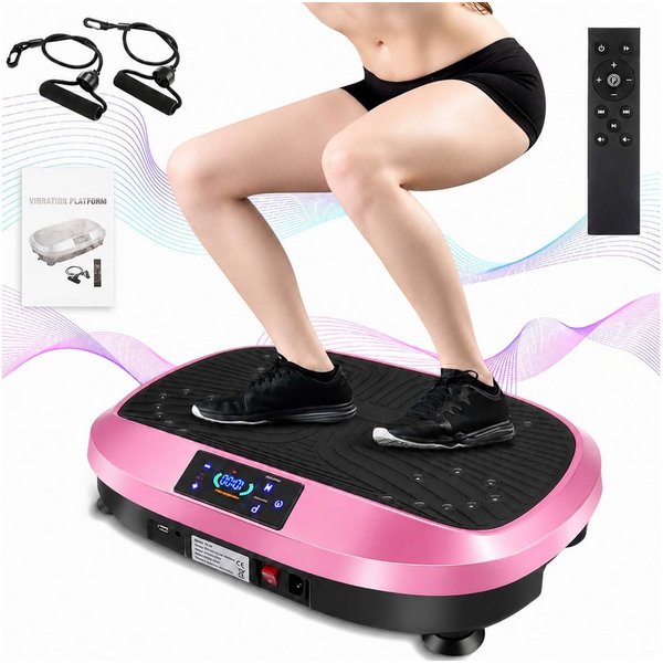kehot Vibrationsplatte Vibrationsboard für Ganzkörpertraining mit LCD-Display,Expanderbändern, 200,00 W, 120 Intensitätsstufen, (1), 200W Motor, 120 Intensitäts
